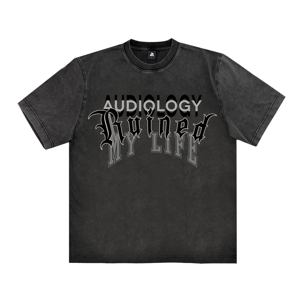 Washed Charcoal Gothic Tee