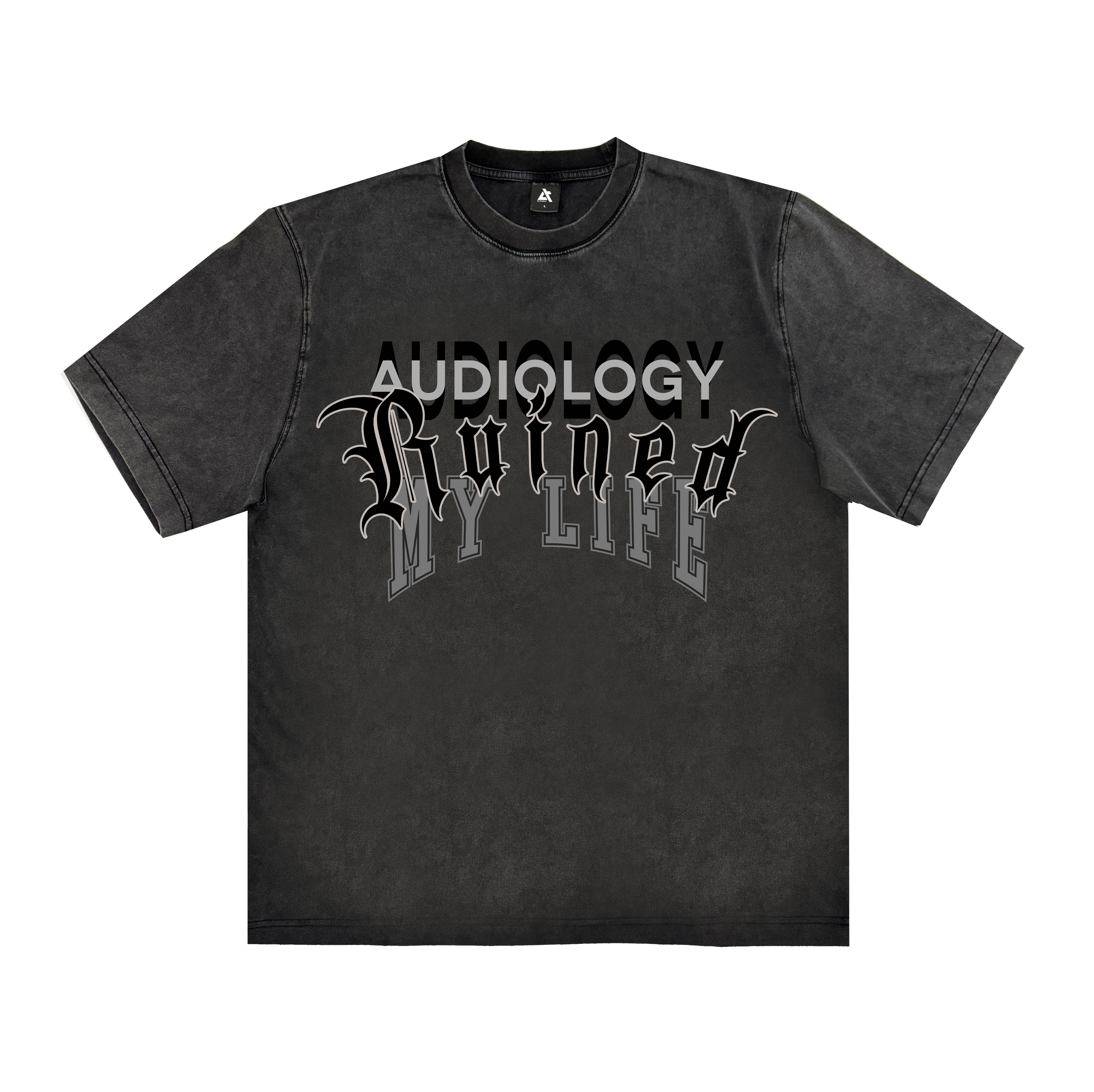Washed Charcoal Gothic Tee