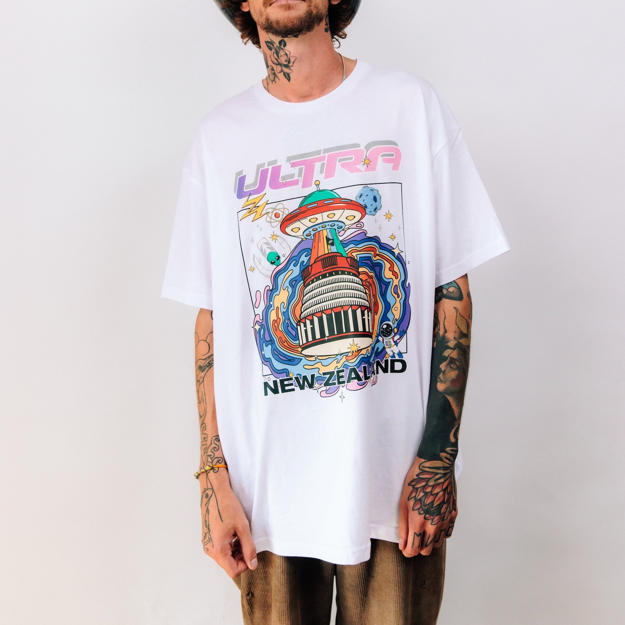 White Beehive Tee