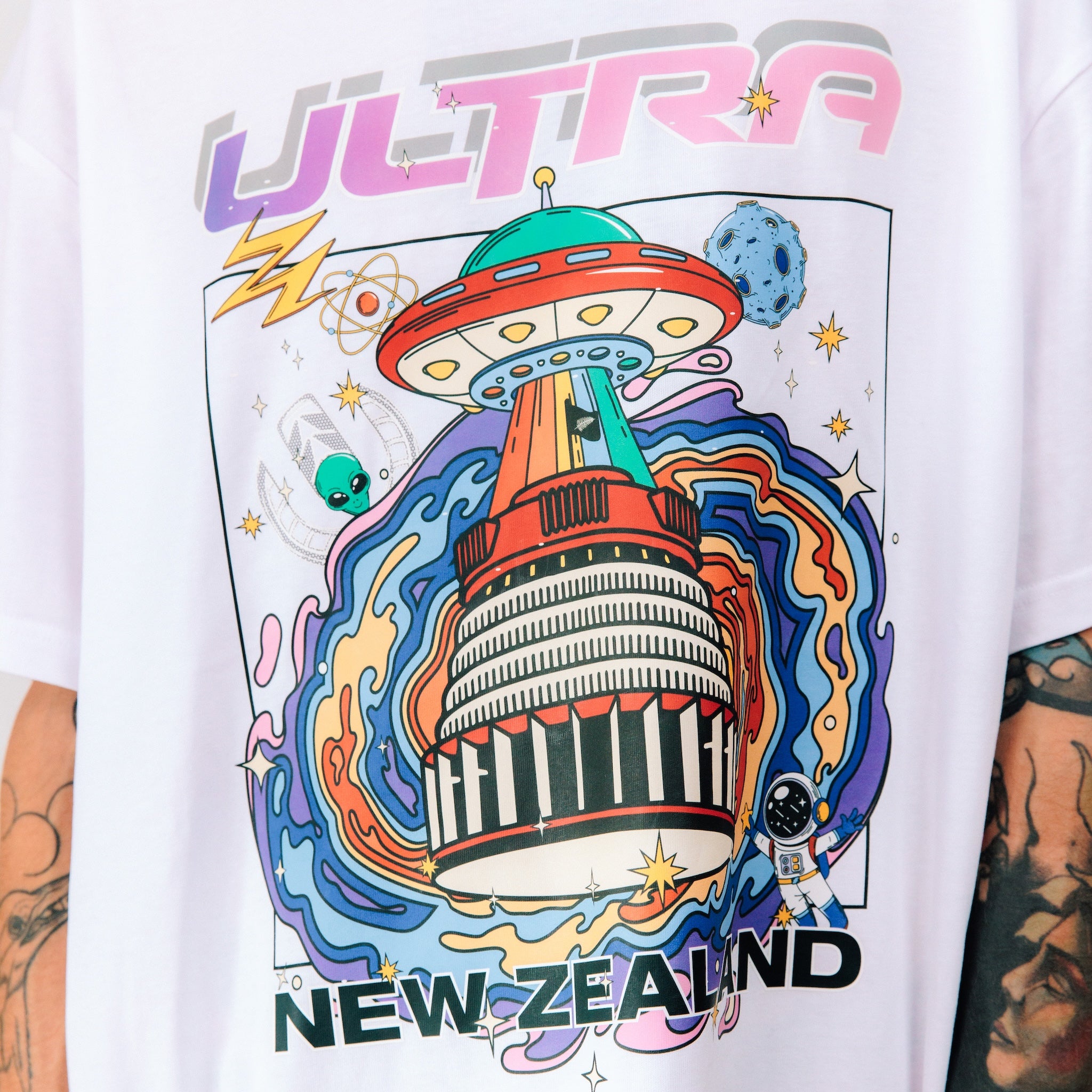 White Beehive Tee